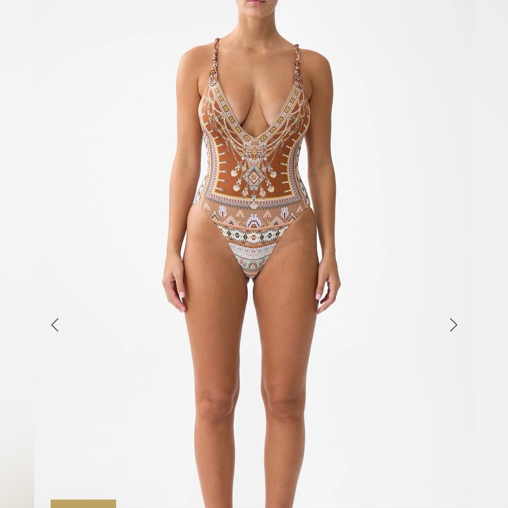 Camilla V Neck One Piece With Macrame Straps
Fabric Of Time